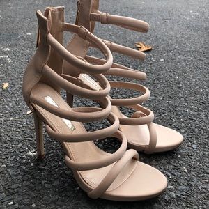 Nude Strappy Heels